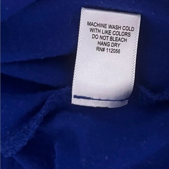 ZENANA PREMIUM Blue Cross Chest Design Short Sleeve Tunic Top XL - Picture 9 of 9